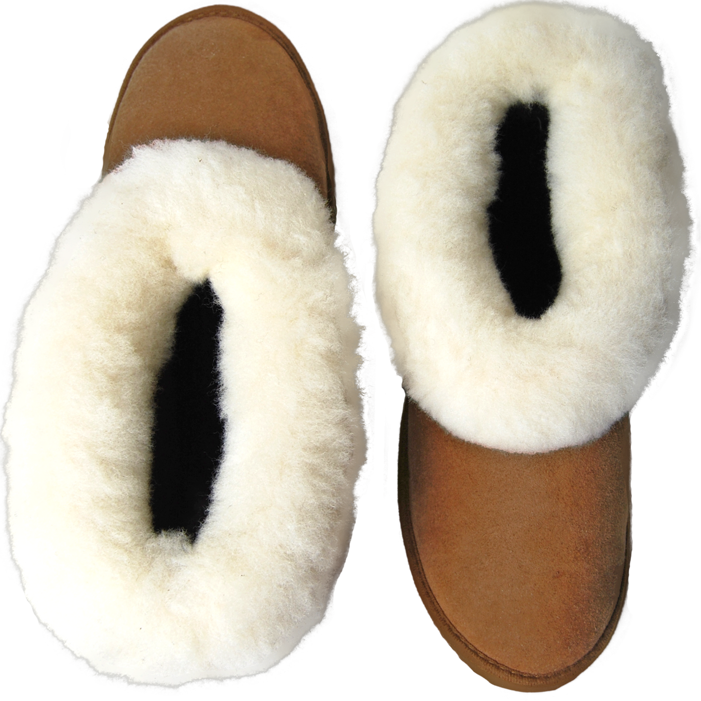 Chaussons camel fourrés peau de mouton - mixte - tannage naturel