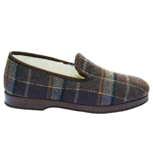 Charentaises BUCHANAN tartan brun