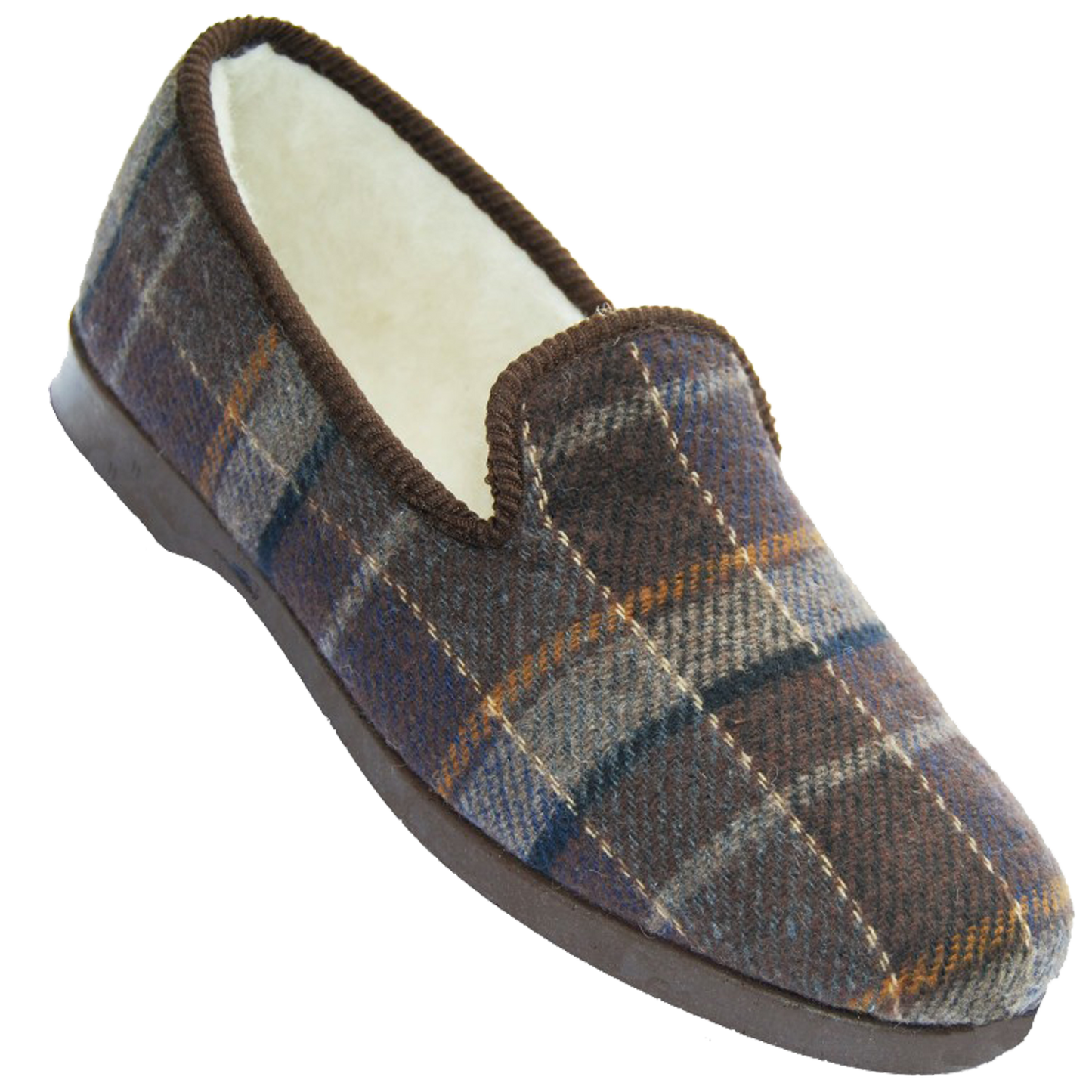 charentaises tartan marron mixte - France pantoufle