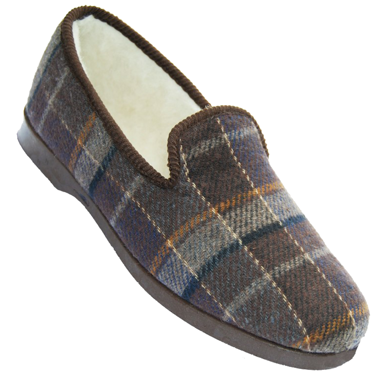 charentaises tartan marron mixte - France pantoufle